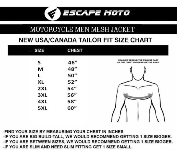 Motorcycle Men Cordura Jacket - Escape Moto Gears