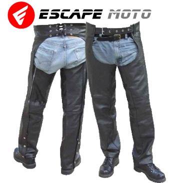 MOTORCYCLE LEATHER MEN CHAPS (EM10381) - Escape Moto Gears