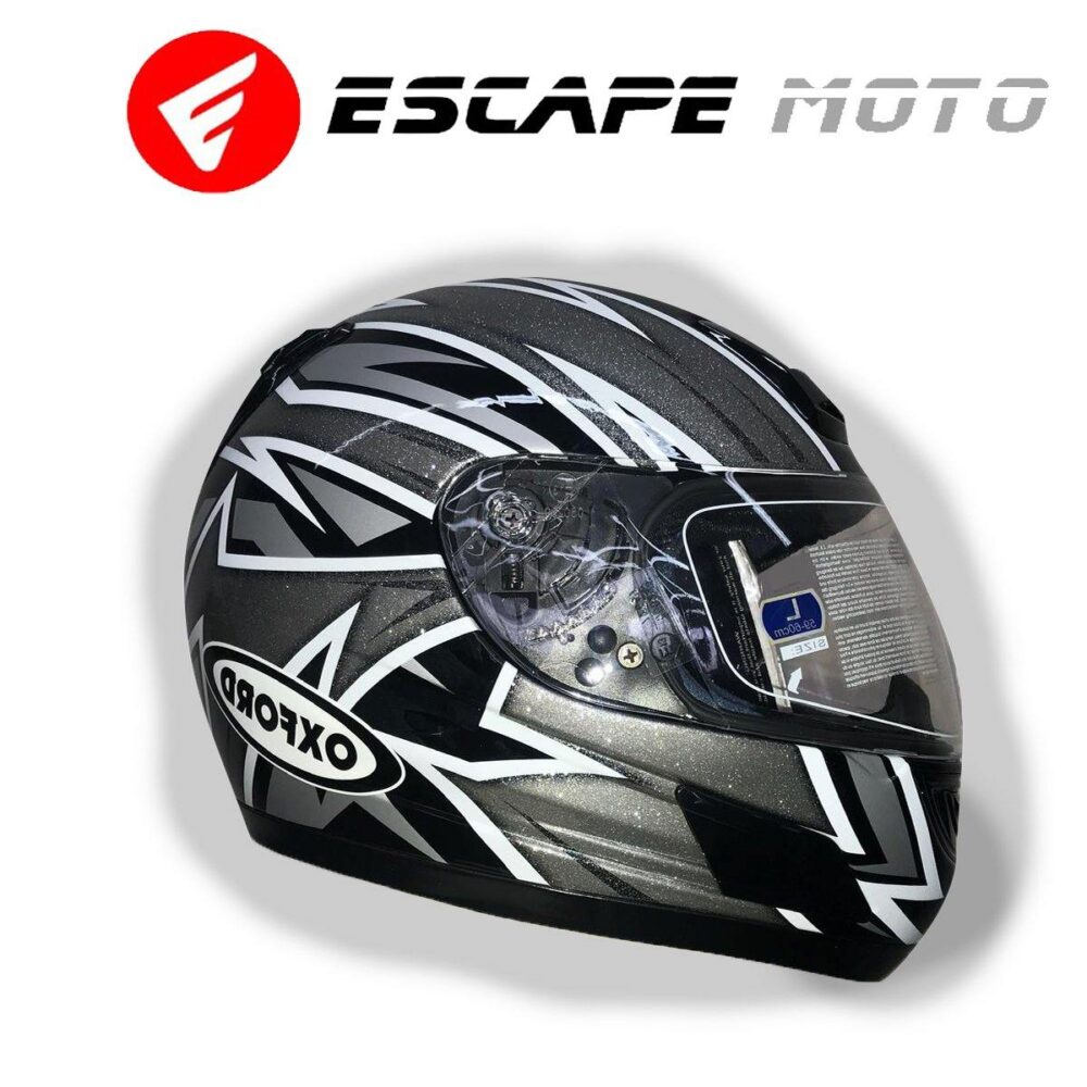 MOTORCYCLE FULL FACE OXFORD HELMET (EM14506) - Escape Moto Gears